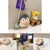 Adorable Cartoon Penguin Shoulder Bag Lightweight Corduroy Crossbody For Kids
