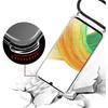 Coque de protection - BOOLING - pour Samsung Galaxy A23 5G - Souple - Antichoc - Transparent avec cordon rouge