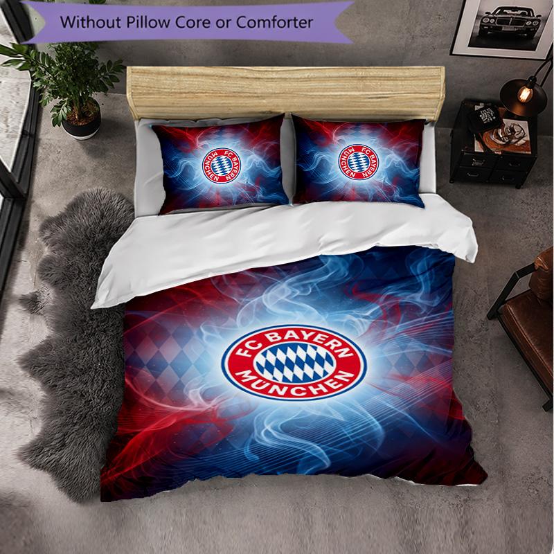 Biancheria da letto a tema Bayern Monaco Set 3 Pezzi Copripiumino Biancheria da letto decorativa per stanza di adolescenti Decorazione per la casa