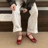 French Spring and Autumn New 2025 Word with Soft Bottom Round Head Mary Jane Ballet Red Flat Bottom Mother Single Shoes Women