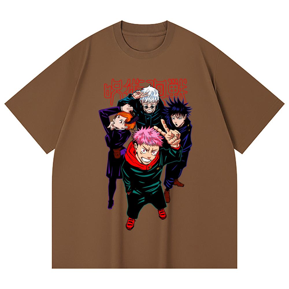 230 Gsm 100% Cotton Jujutsu Kaisen V12 Jujutsu High Print Unisex Heavy Cotton T Shirt