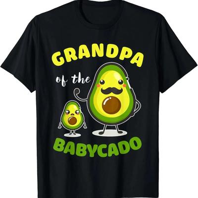 Grandpa Of The Babycado Avocado Family Matching T Shirt Vintage Stylish Unisex Designer Clothes Fashion Casual Soft