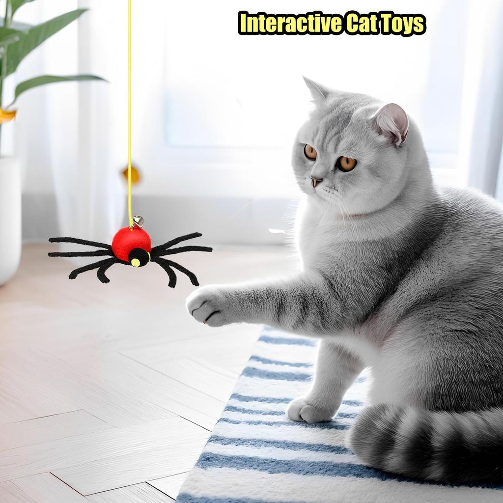 Cat Door Toy Hangable Elastic String Spider Game Interactive Toys For Cats For Puppy Kitten Small Medium Large Breed Pet