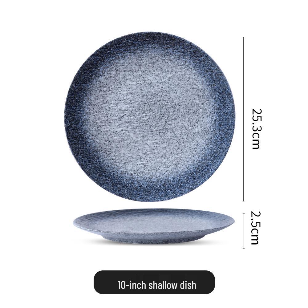 Retro Japanese Ceramic Steak and Sushi Plate
