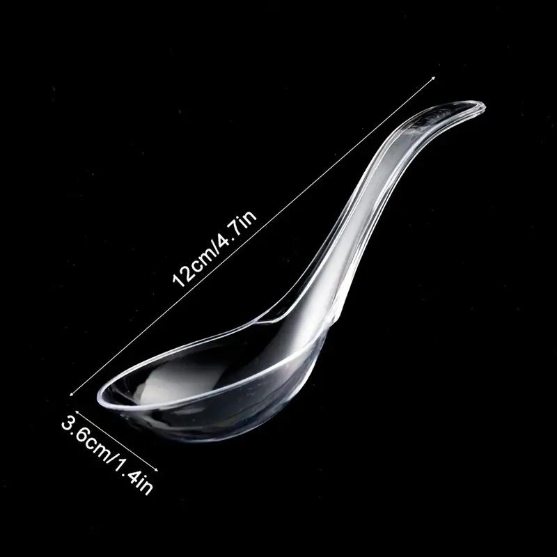 

100Pcs Clear Plastic Disposable Soup Spoons Set for Home Kitchen Jelly Ice Cream Dessert Appetizer Serving Utensils 100Pcs