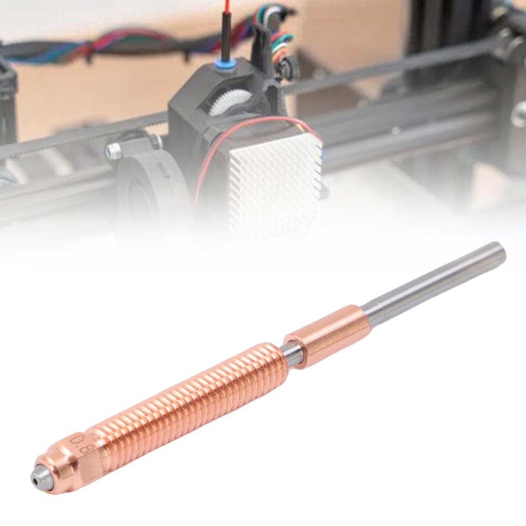 Quick Swap Nozzle Replacement for Crlity   Plus 3D Printer M6x76mm All Metal Integrated Nozzle