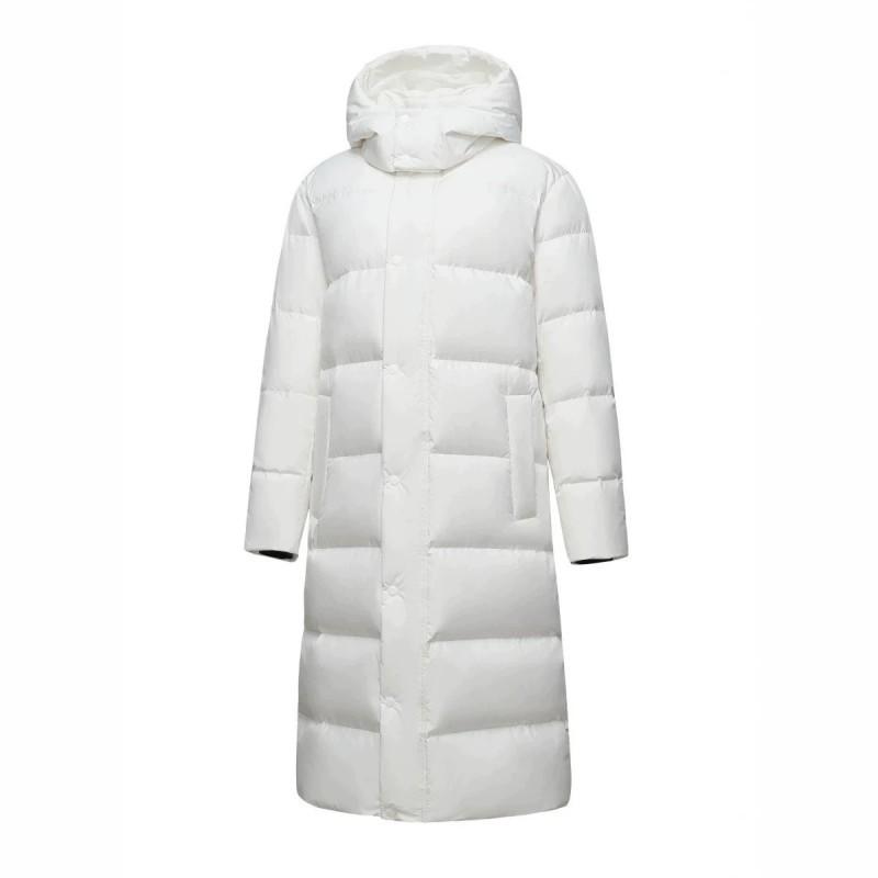 Unisex Winter Long Hooded Down Jacket Knee-length Thick Loose Casual Puffer Coat