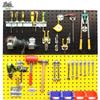 Chi Tu Tools Wall-Mounted Pegboard Rack - Square Hole Storage Organizer with Hooks