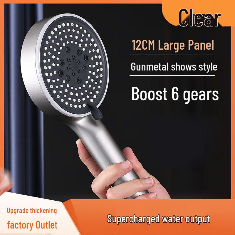 5-Speed Handheld Shower Head with Large Panel & Water Filter for Enhanced Bathing Experience