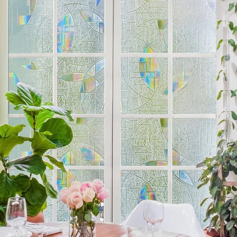 New Fashion Fashion Home 3D Glass Window Static Cling Cover Bathroom Adhesiv Film Sticker
