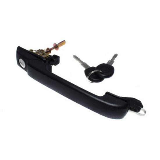 Volkswagen Golf Front Door Handle, Black with Key 1H0837207