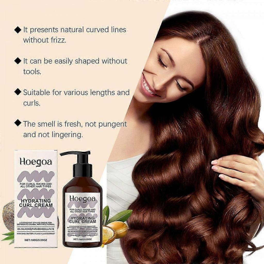 Strong Hold Curl Gel & Hydrating Cream Set for Defined, Smooth Curls