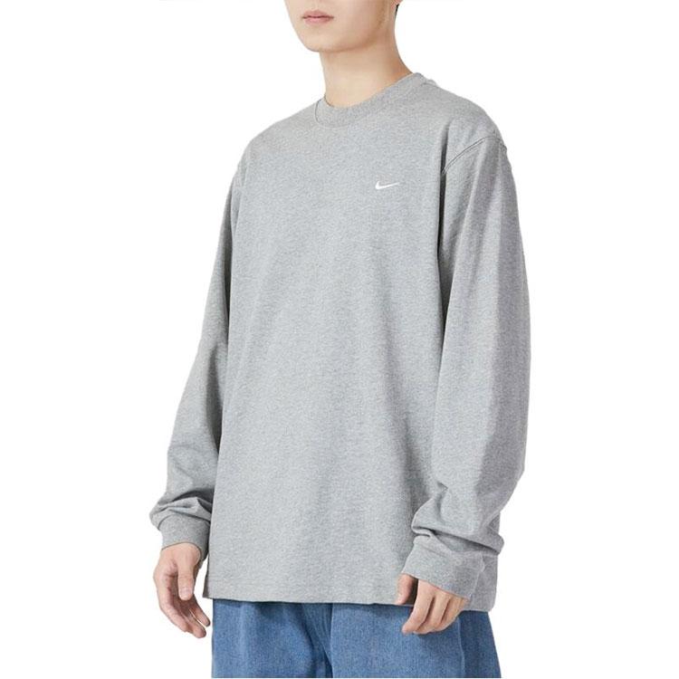 Nike Embroidered Logo Lightweight Breathable Sport Hoodie Men Tops Grey DX0885-063