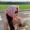 Women Flower Printed Headscarf Sun Protection French Pastoral Style Boho Lightweight Travel Picnic Outdoor Girls Scarf