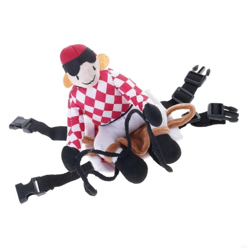 Cats Dog Funny Riding Cosplay Animal Costume Horse Riders Soft Comfortable Costume Accessories Equestrian X3UC