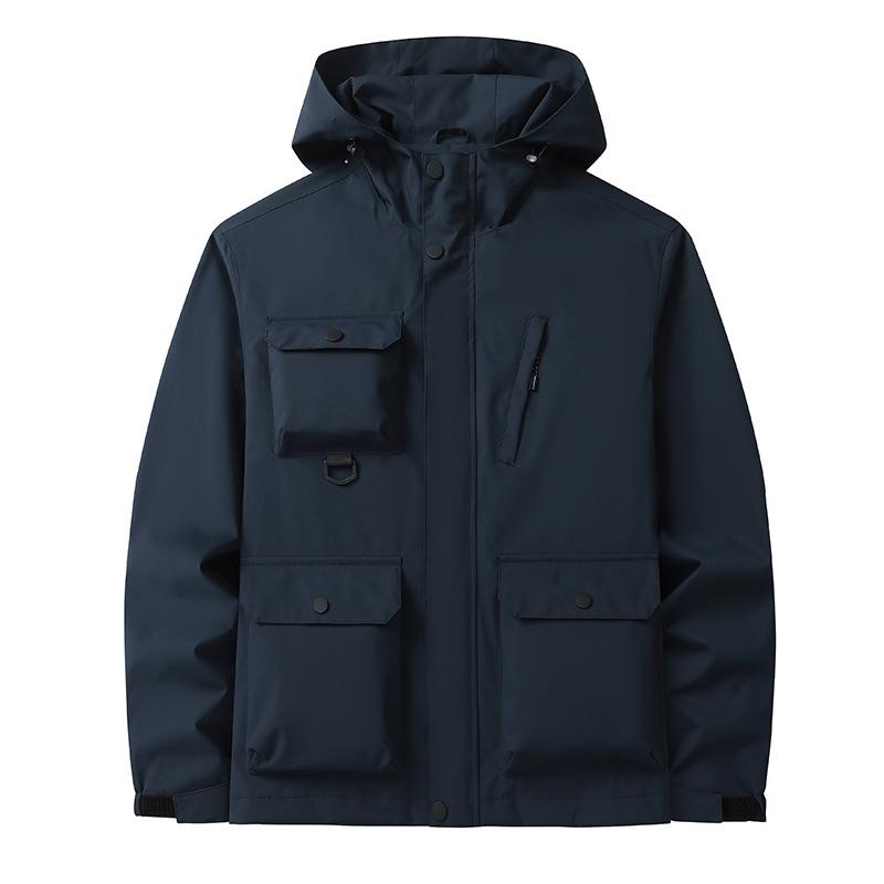 Windproof Outdoor Jacket for Men and Women Same Style Jacket for Men and Women, Multi-bag Mountaineering Suit Trench Coat Sports Jacket