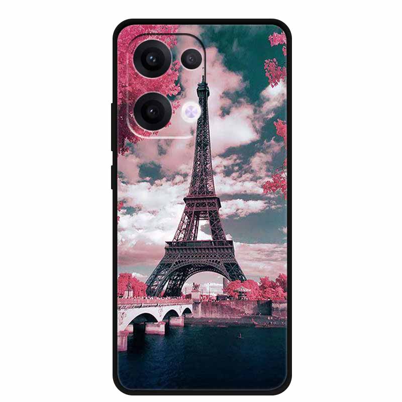 For Oppo Reno13 5G Case Soft TPU Cute Cartoon Silicon Back Cover for Oppo Reno 13 Pro Phone Cases Reno13Pro 13Pro 5G Black Shell