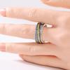 Vintage Inlaid White CZ Women's Ring Classic Two Color Geometry Daily Wear Party Jewelry Anniversary Gift