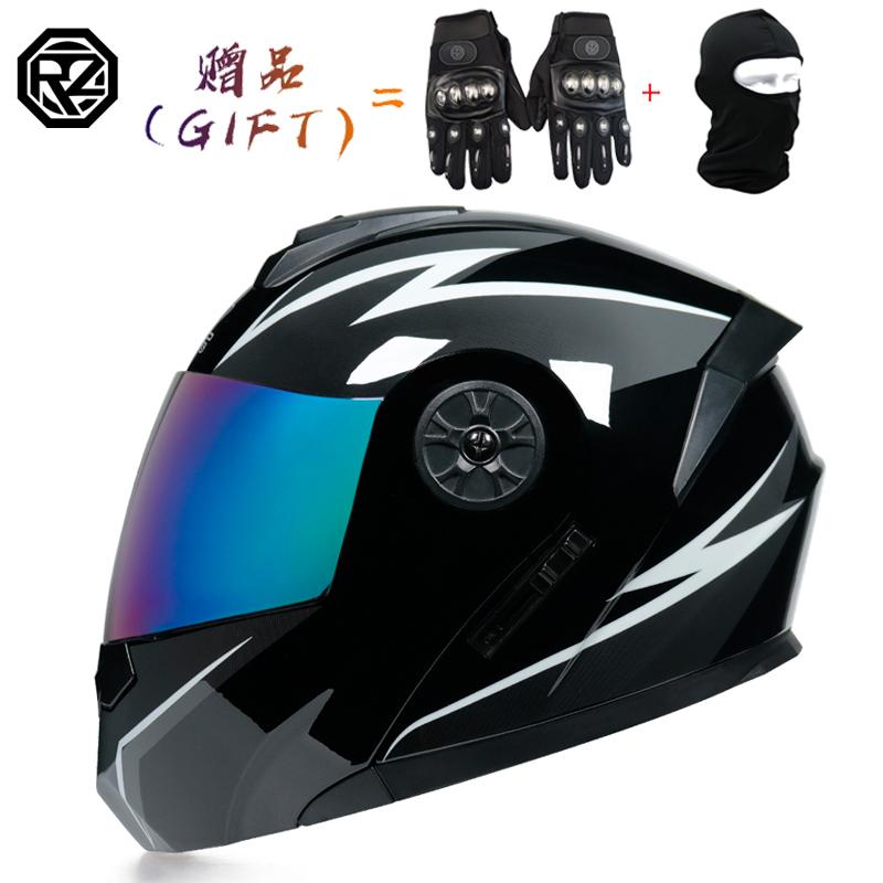 Latest DOT Approved Safety Modular Flip Motorcycle Helmet Racing Dual Lens Helmet Interior Visor