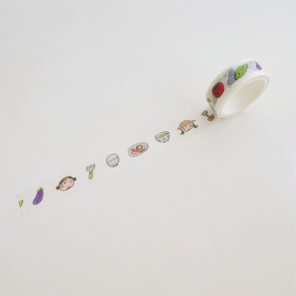 Tearable Washi Tape Cartoon Pattern Journal Tape Creative DIY Craft Tape Journaling