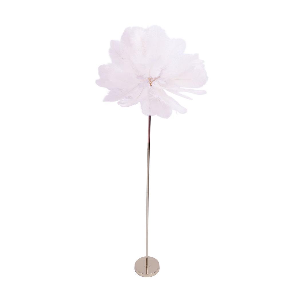 Straußenfeder Stehlampe Eisenkunst 61 Zoll LED USB Stufenlos Dimmbar Modern Dekorative Stehlampe