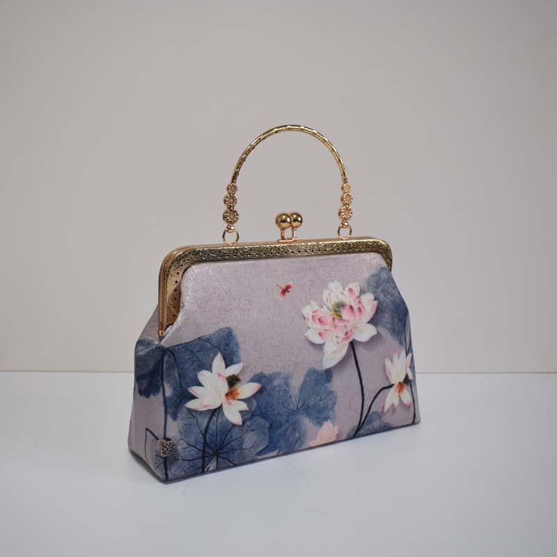 Handgefertigte Stoff Chinesische Goldtasche tragbare Messenger-Kette Schneiden Salon Teambuilding-Klasse Lehrmaterialtasche