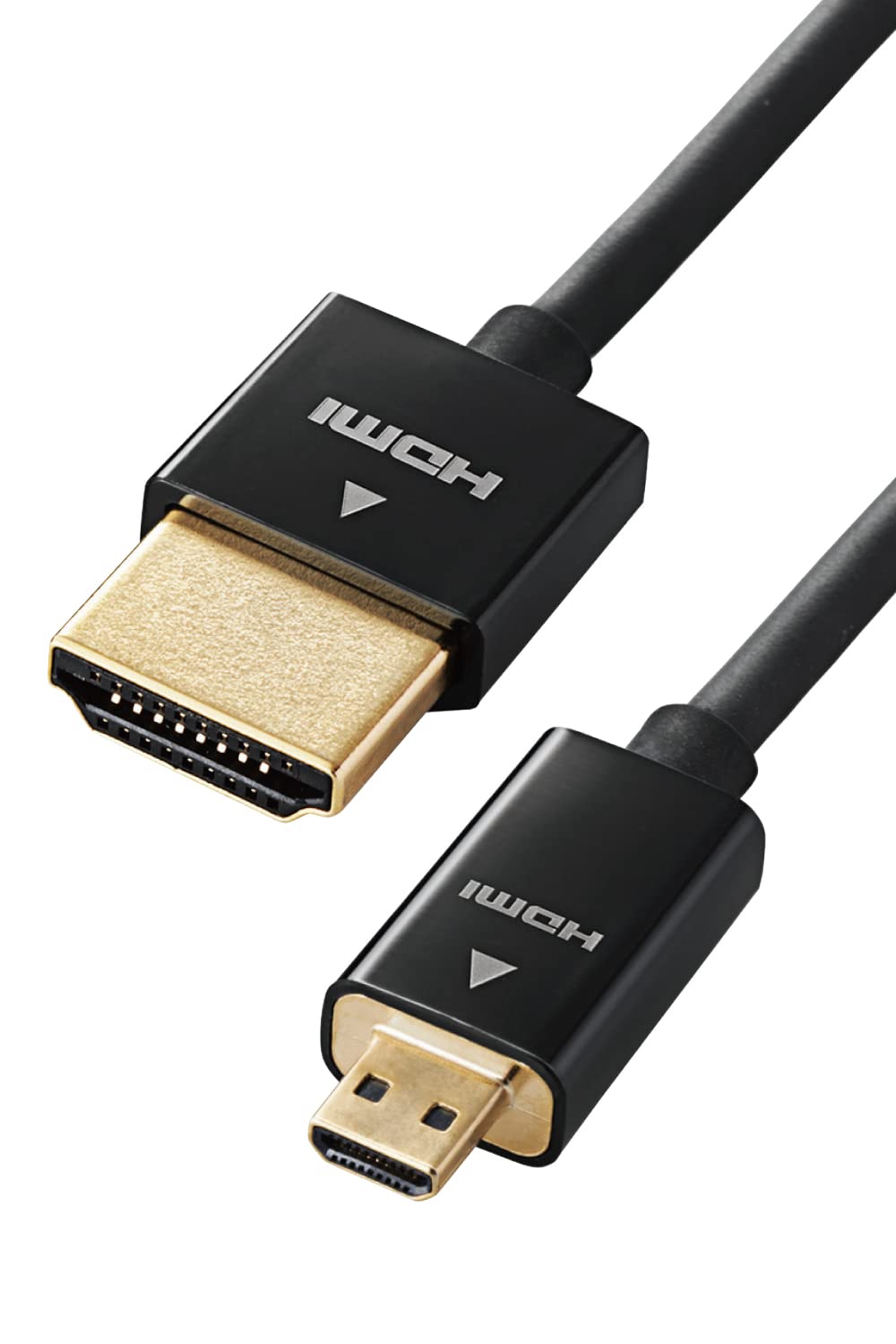 

ELECOM micro HDMI cable 2m 4K x 2K compatible super slim black DGW-HD14SSU20BK чорний