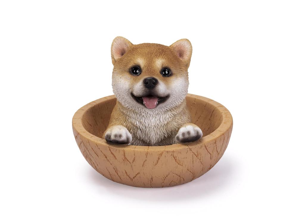 Ubia Shiba Inu Magnetic Clip Case, 11.5 x 11.5 x 10cm, Doll Figurine, Animal Ornament, Garden Decor, Dog, H22355