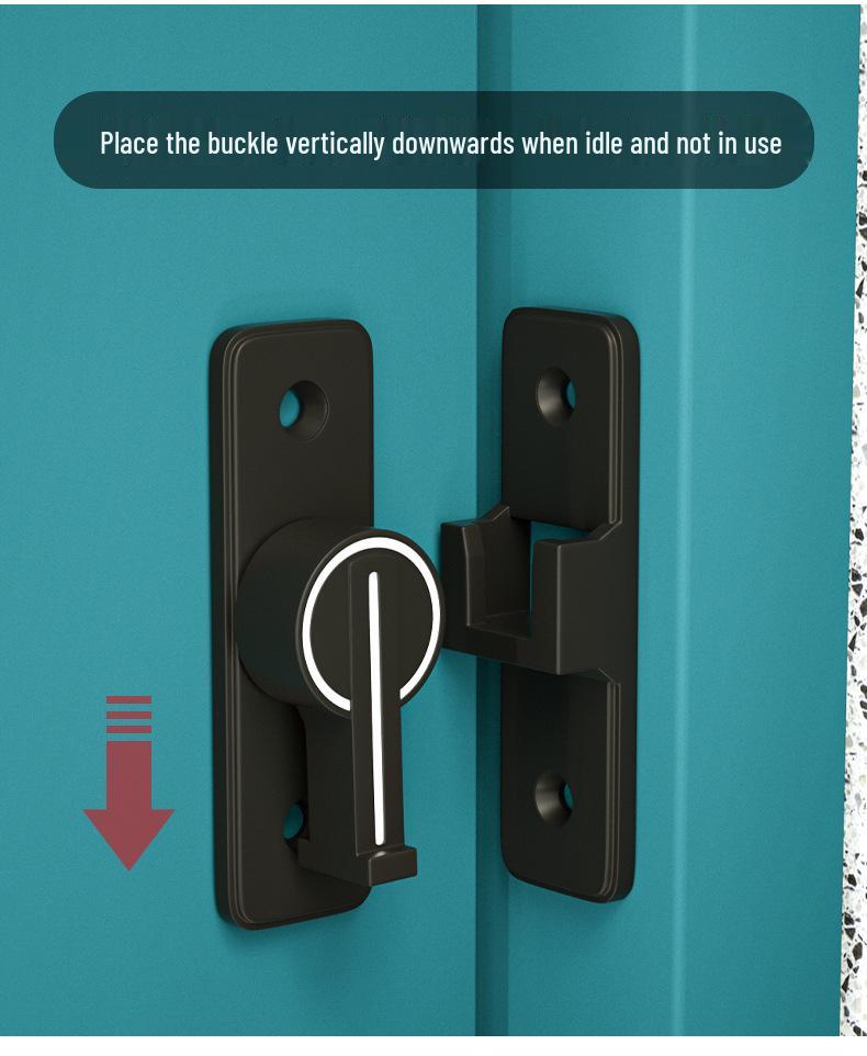 Punch-Free 90° Sliding Door Latch & Lock for Barn, Bathroom, or Toilet Doors