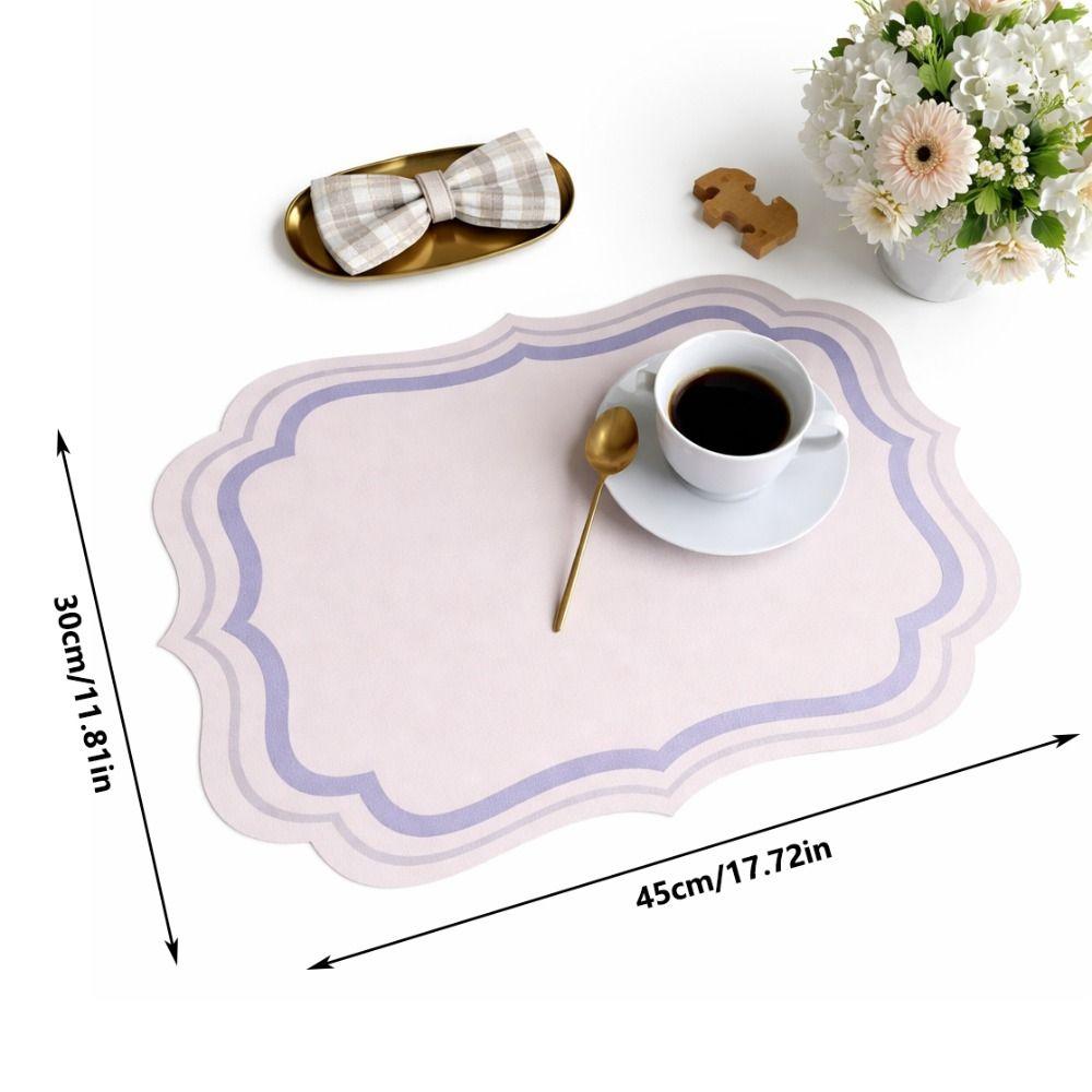 Morandi Color Leather Placemats Leather Material Waterproof Tableware Insulation Pad Scaldingproof Non Slip Insulated Placemats