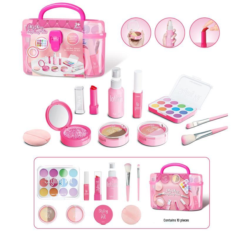 

Princess Makeup Playset: Kids Cosmetic Table & Handbag Toy