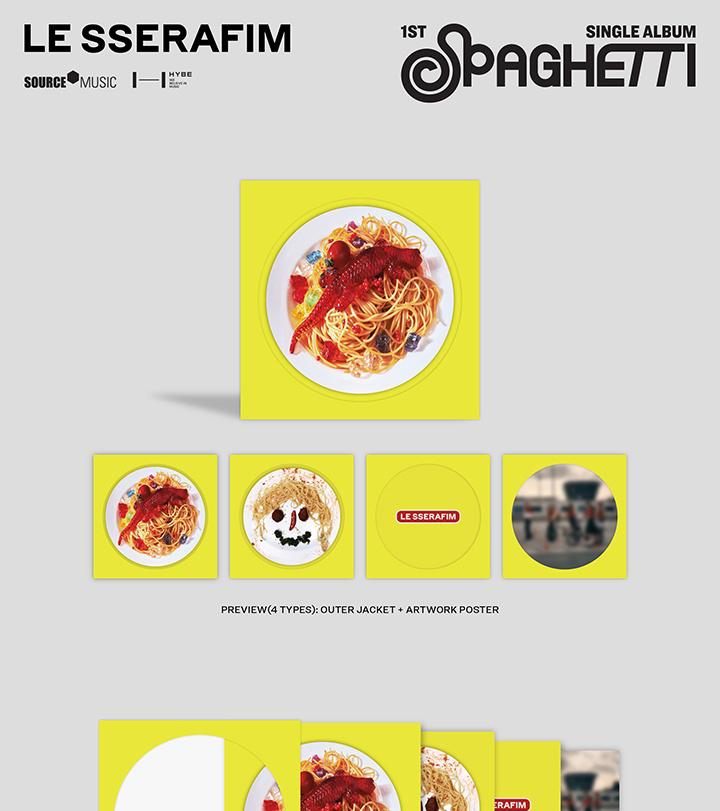 LE SSERAFIM 1st Single 'SPAGHETTI’ Vinyl LP