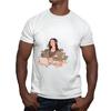 Mona Lisa Working from Home Funny Gift Idea Men Women White Multicolor T Shirt