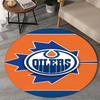 1PC Energetic Oilers Team Spirit Round Rug, Non-slip Chair Mat, Home Decor, Circle Carpet Perfect for Office, Bedroom, Living Room,Christmas gift