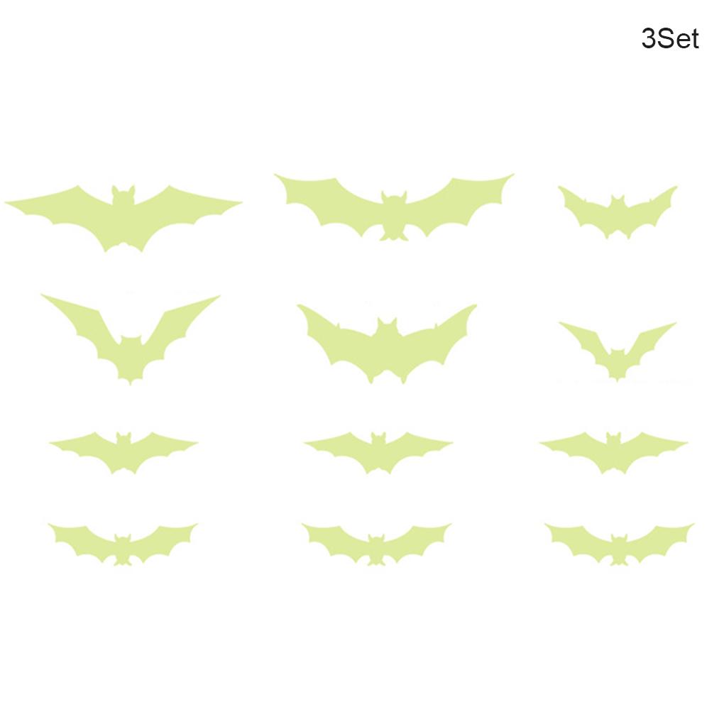 

12 шт. наклеек на Хэллоуин, светящиеся 3D-наклейки для вечеринок с животными, наклейки для окон из ПВХ, ночные светящиеся наклейки green light