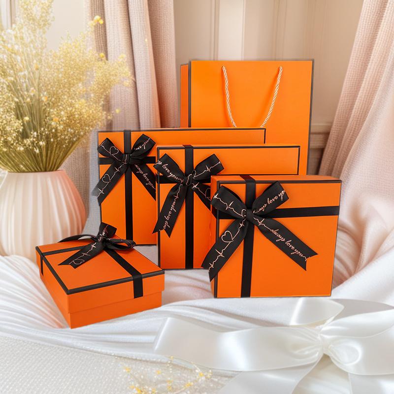 

Подарочная коробка Qixi с оранжевой помадой и эфирным маслом-парфюмом Single Box; No. 1; 15.5x12x5CM