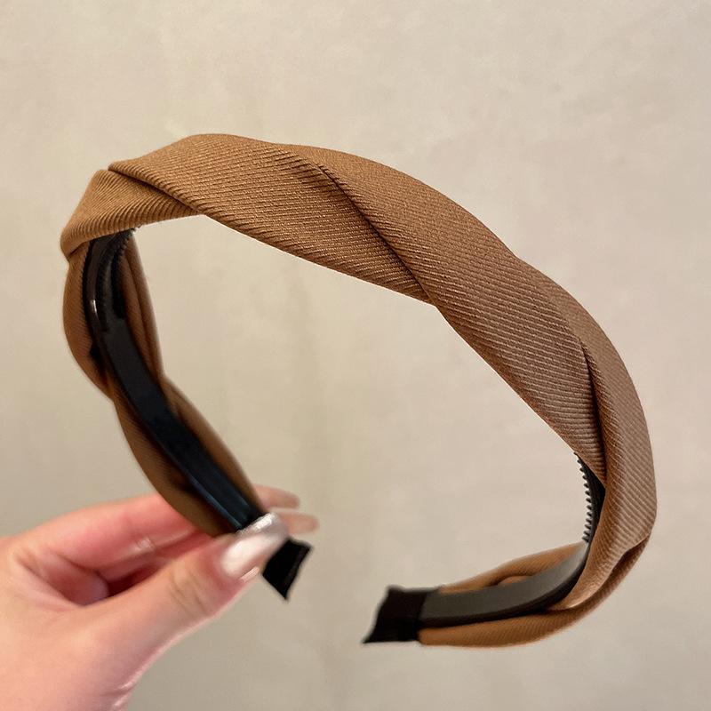 Solid Fabric Wrap Headband for Women Girls Sweet Elegant Headband Simple Hair Hoop Head Band Hair Ornament Fashion Accessories