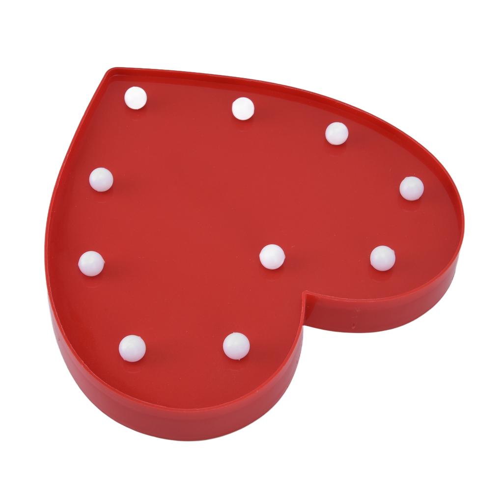 Heart Shaped Night Light 10 LEDs Cute Battery Powered Warm Light Kids LED Love Shaped Lamp with Hook Hole for Kid S Room