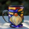3D Painted Book Mug for Hot Cold Brews 300ml Stackable Book