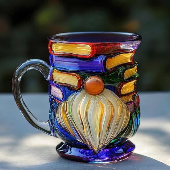3D Malovaný hrnek ve tvaru knihy na horké a studené nápoje 300 ml Stohovatelný hrnek ve tvaru knihy Dárky pro čtenáře, spisovatele, knihovníky
