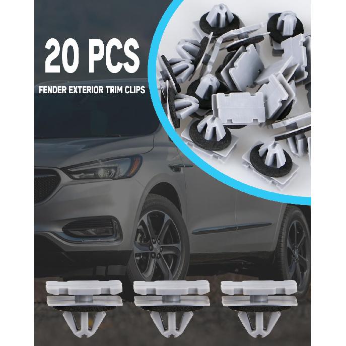 70Pcs Fender Flare Rocker Panel Moulding Clips With Wheel Opening Trim Retainers And Fender Exterior Trim Fastener Rivet Compatible With GM Buick