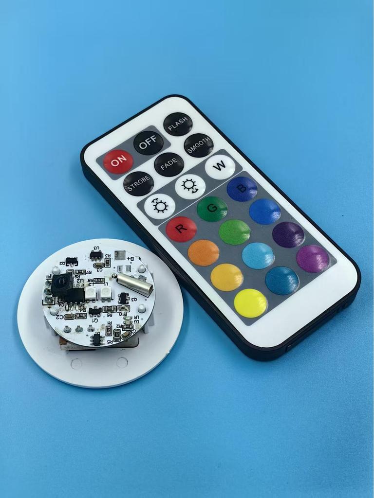 Colorful Night Light - 45mm Rechargeable Tap Control with Imitation Stone Design
