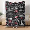 Name Custom Carolina Hurricanes Logo Print Flannel Blanket High Quality Warm Comfortable Cover for All Seasons Perfect for Gifts Home Decor