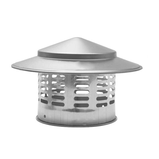 Round Chimneys Cover with Mesh Screen Tapered Top Metal Chimneys Cover Weather-proof