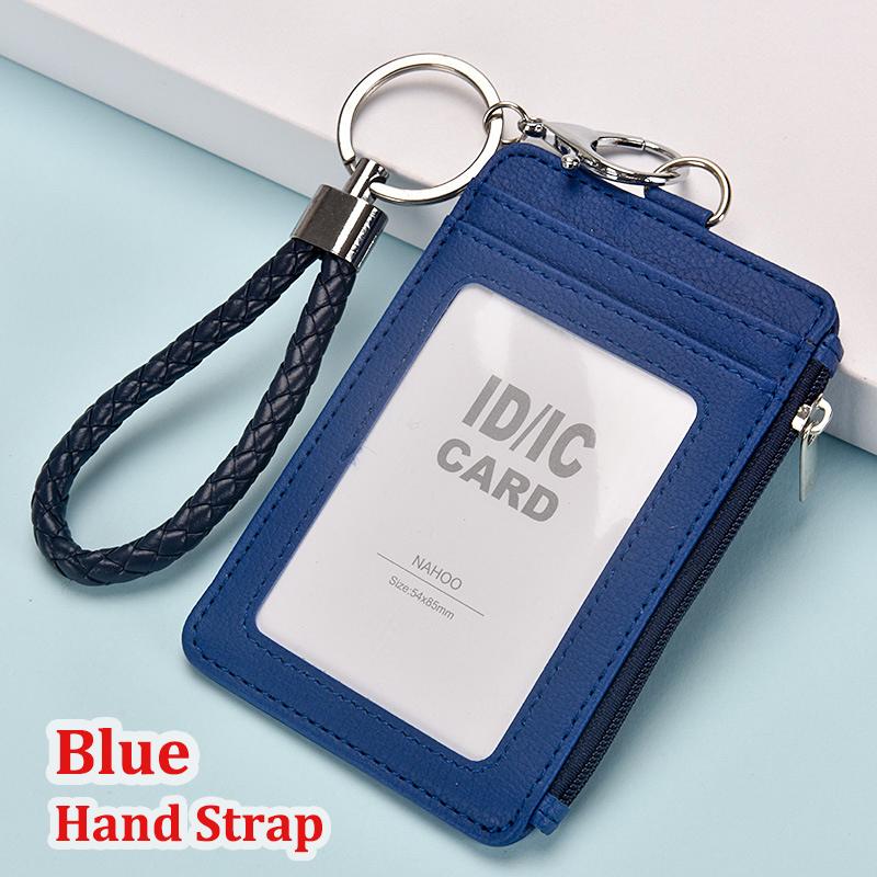 Multifunctional Zipper Work ID Card Holder with Lanyard Identity Access Staff Badge Multi-Card Bank Campus School Office Card Holder