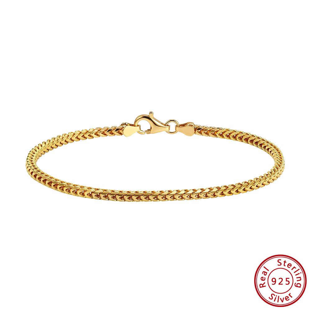 

EFFIE QUEEN S925 Silver Vintage 2MM Bangles Dragon Bone Chain Weaving Bracelet for Women Men Dainty Wear Banquet Jewelry SB223 18CM