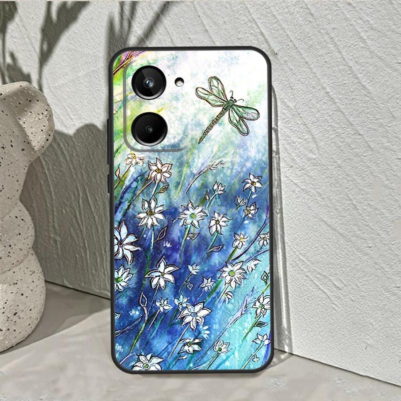 Dragonfly Insect Pattern For Realme 10 11 12 13 14 Pro Plus C55 C71 C75 C67 C63 C51 C61 C53 C35 C65 GT6 GT7 Pro Case