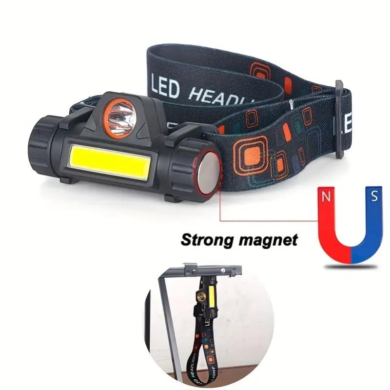 Dobíjecí COB LED USB čelovka Silný magnetický výkonný světlomet Super jasná vodotěsná čelová svítilna Pro venkovní rybaření