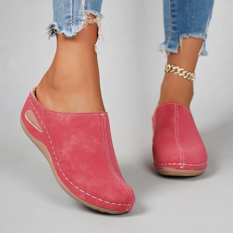 *Fashiable Hot Selling Sexy Elegant Wedge Heel Slippers Summer New Round Headed Comfortable Work Leisure Slippers for Women