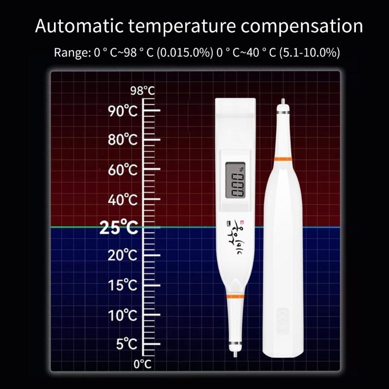 Salinity Meter Tester or Food Highs Accuracy Salts Accuracy Concentration Measuring Salinometer Digital Salinity Tester